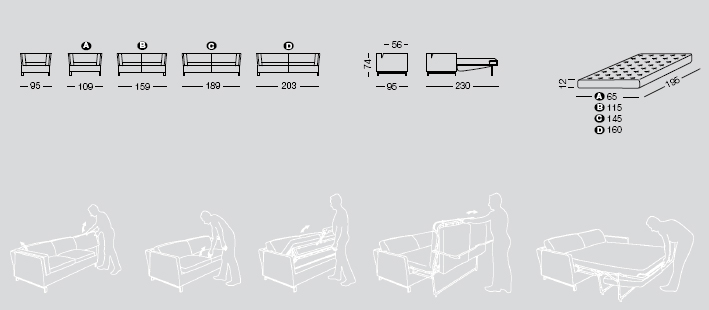 sofa and sofa bed messurments