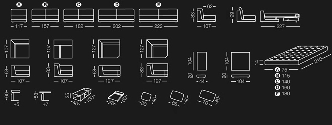 sofa and sofa bed messurments