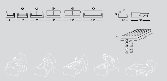 sofa and sofa bed messurments
